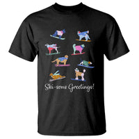 Funny Skiing Dog T Shirt Ski Sons Greetings Ski Winter Sport - Wonder Print Shop