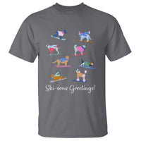 Funny Skiing Dog T Shirt Ski Sons Greetings Ski Winter Sport - Wonder Print Shop
