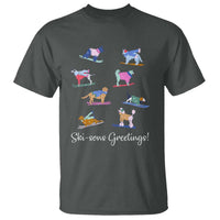 Funny Skiing Dog T Shirt Ski Sons Greetings Ski Winter Sport - Wonder Print Shop
