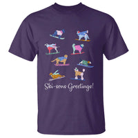 Funny Skiing Dog T Shirt Ski Sons Greetings Ski Winter Sport - Wonder Print Shop