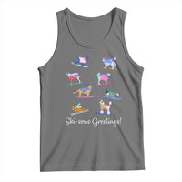Funny Skiing Dog Tank Top Ski Sons Greetings Ski Winter Sport - Wonder Print Shop
