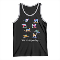 Funny Skiing Dog Tank Top Ski Sons Greetings Ski Winter Sport - Wonder Print Shop