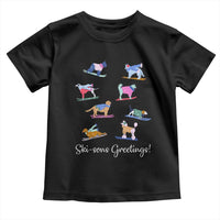 Funny Skiing Dog Toddler T Shirt Ski Sons Greetings Ski Winter Sport - Wonder Print Shop