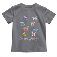 Funny Skiing Dog Toddler T Shirt Ski Sons Greetings Ski Winter Sport - Wonder Print Shop