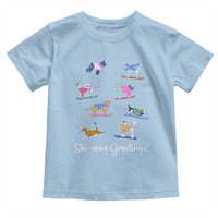 Funny Skiing Dog Toddler T Shirt Ski Sons Greetings Ski Winter Sport - Wonder Print Shop
