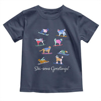 Funny Skiing Dog Toddler T Shirt Ski Sons Greetings Ski Winter Sport - Wonder Print Shop