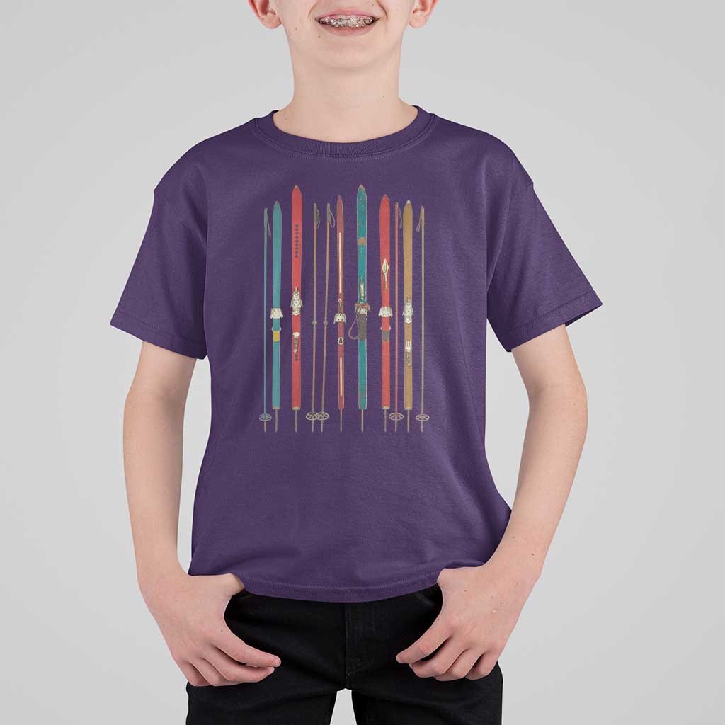 Vintage Skiblades Skiboards Skiing Ski Season Winter Sport T Shirt For Kid - Wonder Print Shop