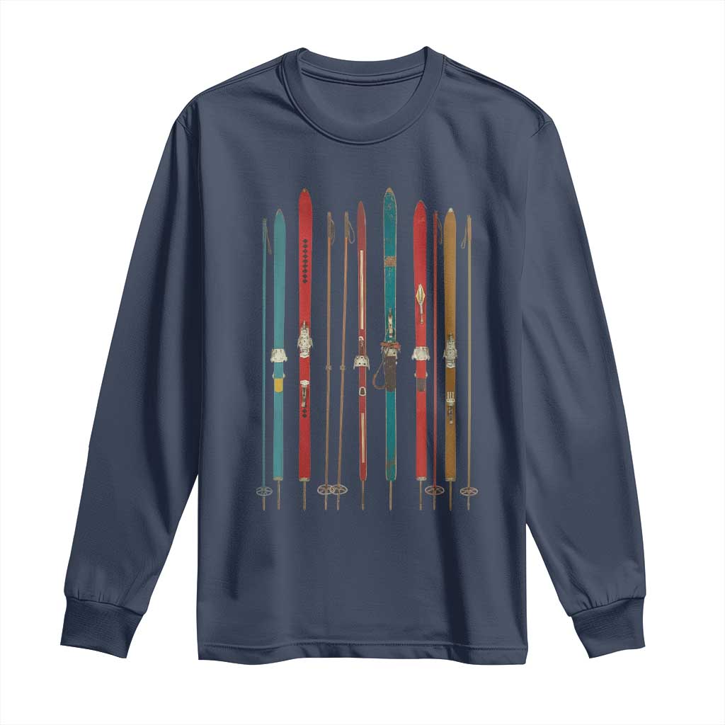 Vintage Skiblades Skiboards Skiing Ski Season Winter Sport Long Sleeve Shirt - Wonder Print Shop