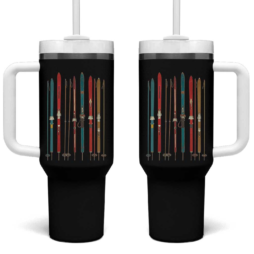Vintage Skiblades Skiboards Skiing Ski Season Winter Sport Tumbler With Handle - Wonder Print Shop