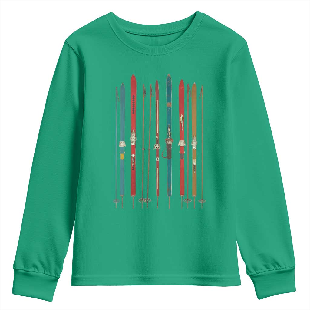 Vintage Skiblades Skiboards Skiing Ski Season Winter Sport Youth Sweatshirt - Wonder Print Shop