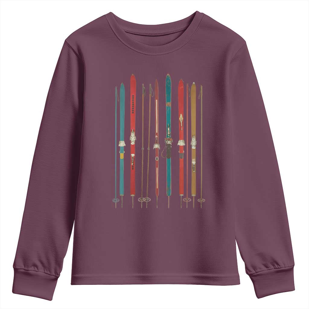 Vintage Skiblades Skiboards Skiing Ski Season Winter Sport Youth Sweatshirt - Wonder Print Shop