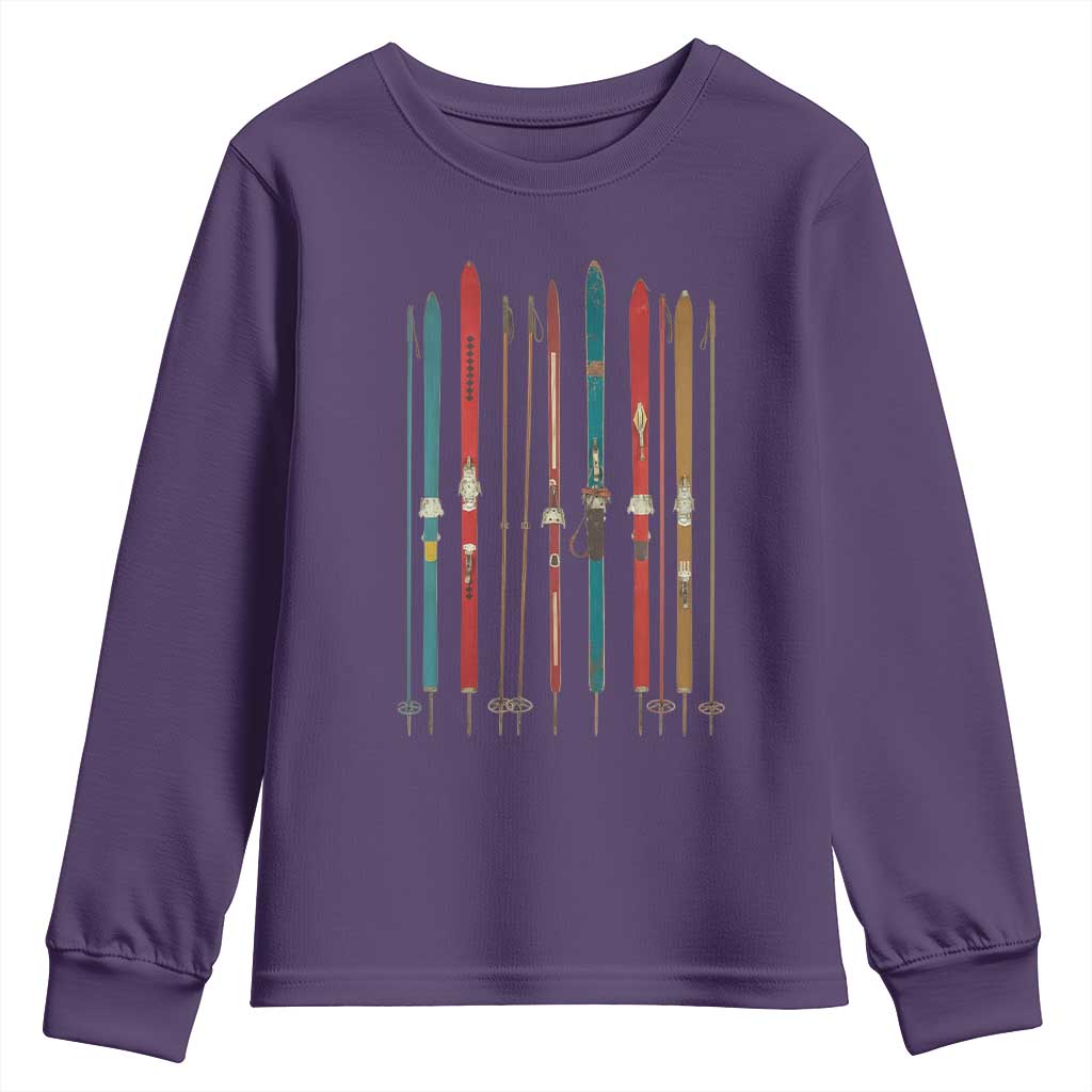 Vintage Skiblades Skiboards Skiing Ski Season Winter Sport Youth Sweatshirt - Wonder Print Shop
