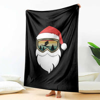 Funny Ski Christmas Winter Sport Skiing Santa Hat Throw Blanket - Wonder Print Shop