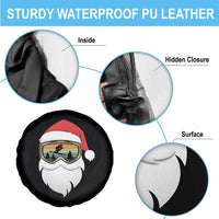 Funny Ski Christmas Winter Sport Skiing Santa Hat Spare Tire Cover - Wonder Print Shop