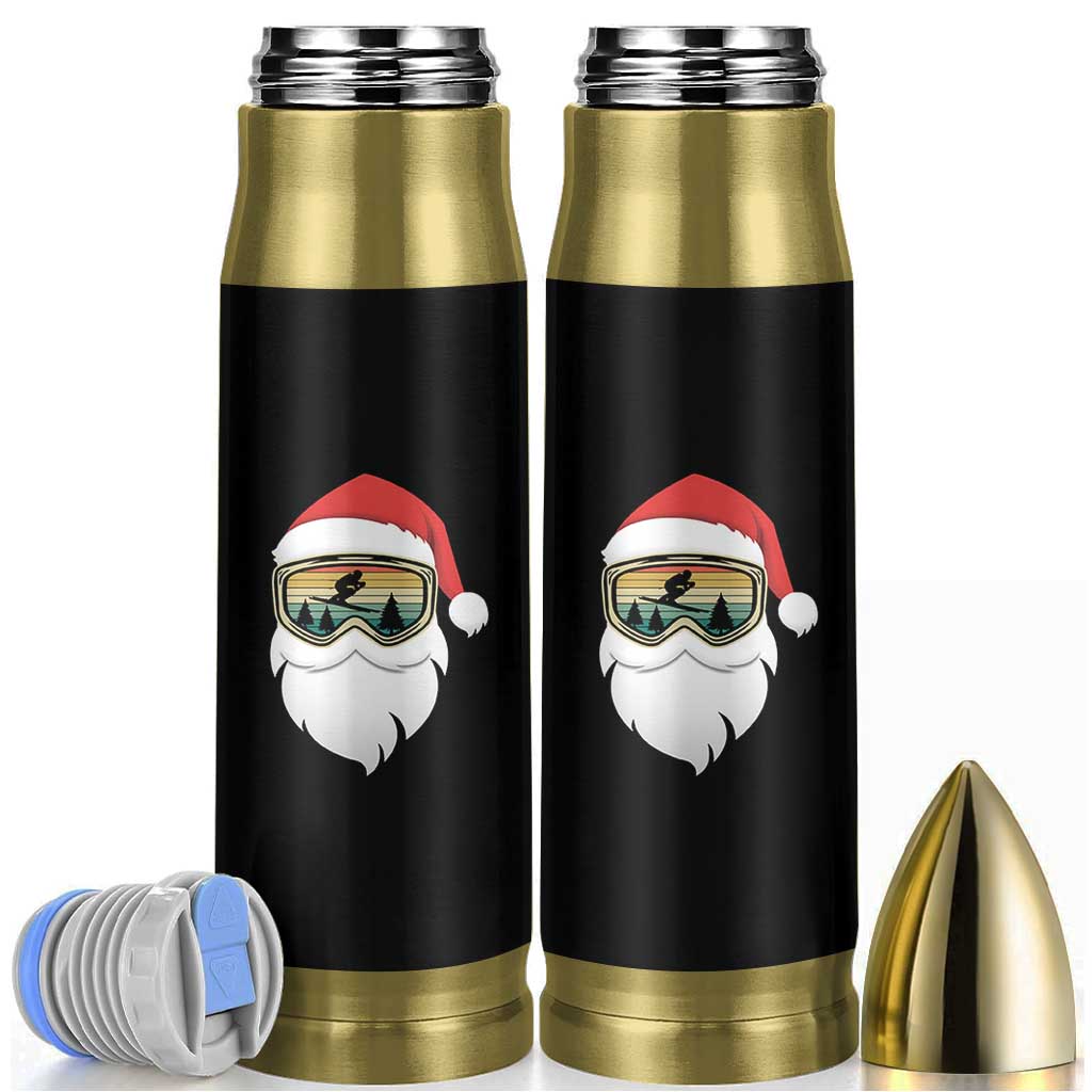 Funny Ski Christmas Winter Sport Skiing Santa Hat Bullet Tumbler - Wonder Print Shop