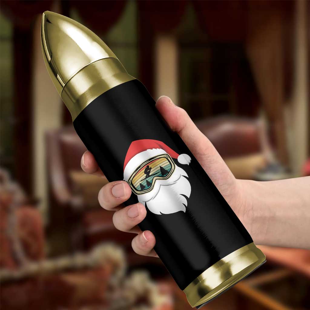 Funny Ski Christmas Winter Sport Skiing Santa Hat Bullet Tumbler - Wonder Print Shop