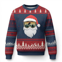 Funny Ski Xmas Winter Sport Skiing Santa Hat Ugly Christmas Sweater - Wonder Print Shop