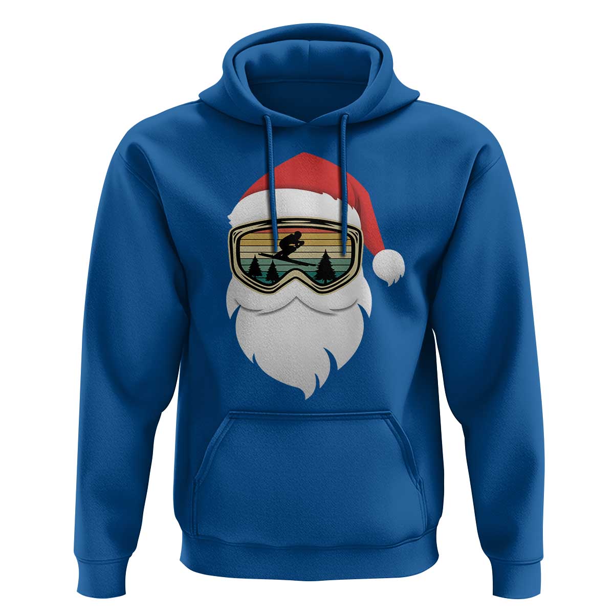 Funny Ski Christmas Winter Sport Skiing Santa Hat Hoodie - Wonder Print Shop