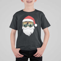 Funny Ski Christmas Winter Sport Skiing Santa Hat T Shirt For Kid - Wonder Print Shop