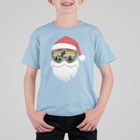 Funny Ski Christmas Winter Sport Skiing Santa Hat T Shirt For Kid - Wonder Print Shop