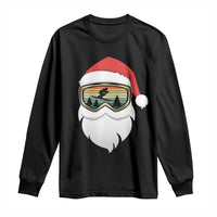 Funny Ski Christmas Winter Sport Skiing Santa Hat Long Sleeve Shirt - Wonder Print Shop