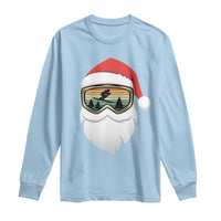 Funny Ski Christmas Winter Sport Skiing Santa Hat Long Sleeve Shirt - Wonder Print Shop