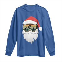 Funny Ski Christmas Winter Sport Skiing Santa Hat Long Sleeve Shirt - Wonder Print Shop
