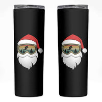 Funny Ski Christmas Winter Sport Skiing Santa Hat Skinny Tumbler - Wonder Print Shop