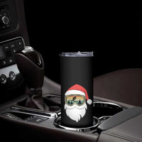Funny Ski Christmas Winter Sport Skiing Santa Hat Skinny Tumbler - Wonder Print Shop