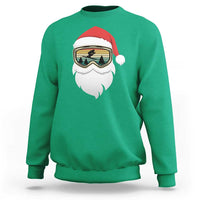 Funny Ski Christmas Winter Sport Skiing Santa Hat Sweatshirt - Wonder Print Shop