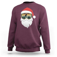 Funny Ski Christmas Winter Sport Skiing Santa Hat Sweatshirt - Wonder Print Shop