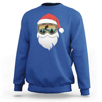 Funny Ski Christmas Winter Sport Skiing Santa Hat Sweatshirt - Wonder Print Shop