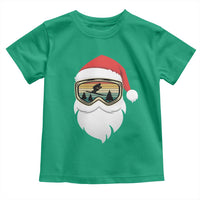 Funny Ski Christmas Winter Sport Skiing Santa Hat Toddler T Shirt - Wonder Print Shop