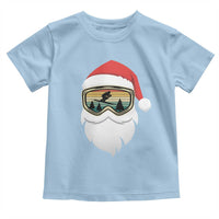 Funny Ski Christmas Winter Sport Skiing Santa Hat Toddler T Shirt - Wonder Print Shop