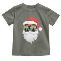 Funny Ski Christmas Winter Sport Skiing Santa Hat Toddler T Shirt - Wonder Print Shop