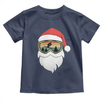 Funny Ski Christmas Winter Sport Skiing Santa Hat Toddler T Shirt - Wonder Print Shop