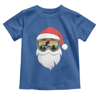 Funny Ski Christmas Winter Sport Skiing Santa Hat Toddler T Shirt - Wonder Print Shop