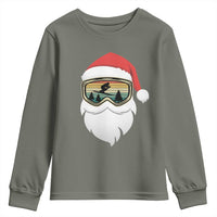 Funny Ski Christmas Winter Sport Skiing Santa Hat Youth Sweatshirt - Wonder Print Shop