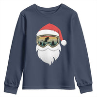 Funny Ski Christmas Winter Sport Skiing Santa Hat Youth Sweatshirt - Wonder Print Shop