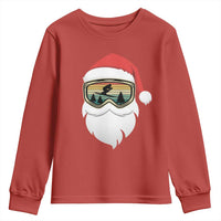 Funny Ski Christmas Winter Sport Skiing Santa Hat Youth Sweatshirt - Wonder Print Shop
