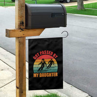 Funny Skiing Ski Dad Garden Flag Got Passed By My Daughter Retro Vintage - Wonder Print Shop