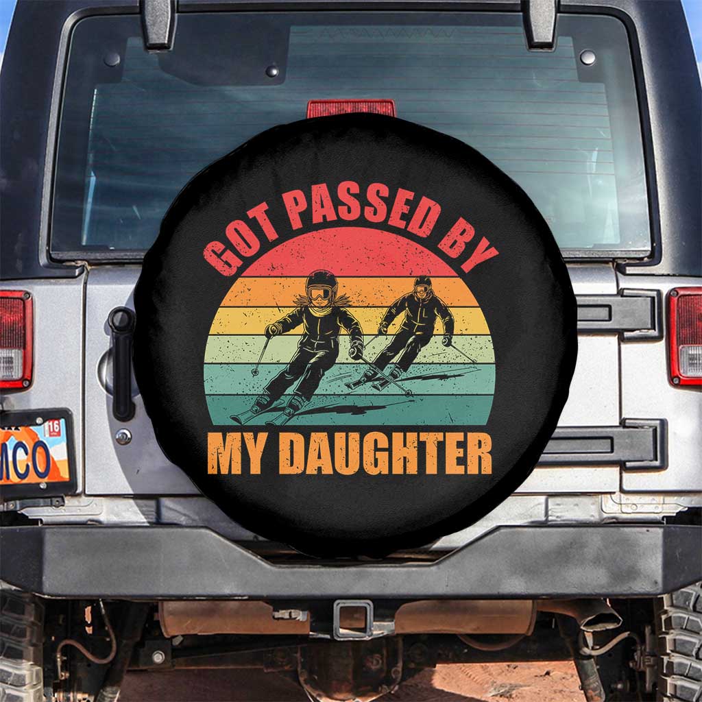 Funny Skiing Ski Dad Spare Tire Cover Got Passed By My Daughter Retro Vintage - Wonder Print Shop