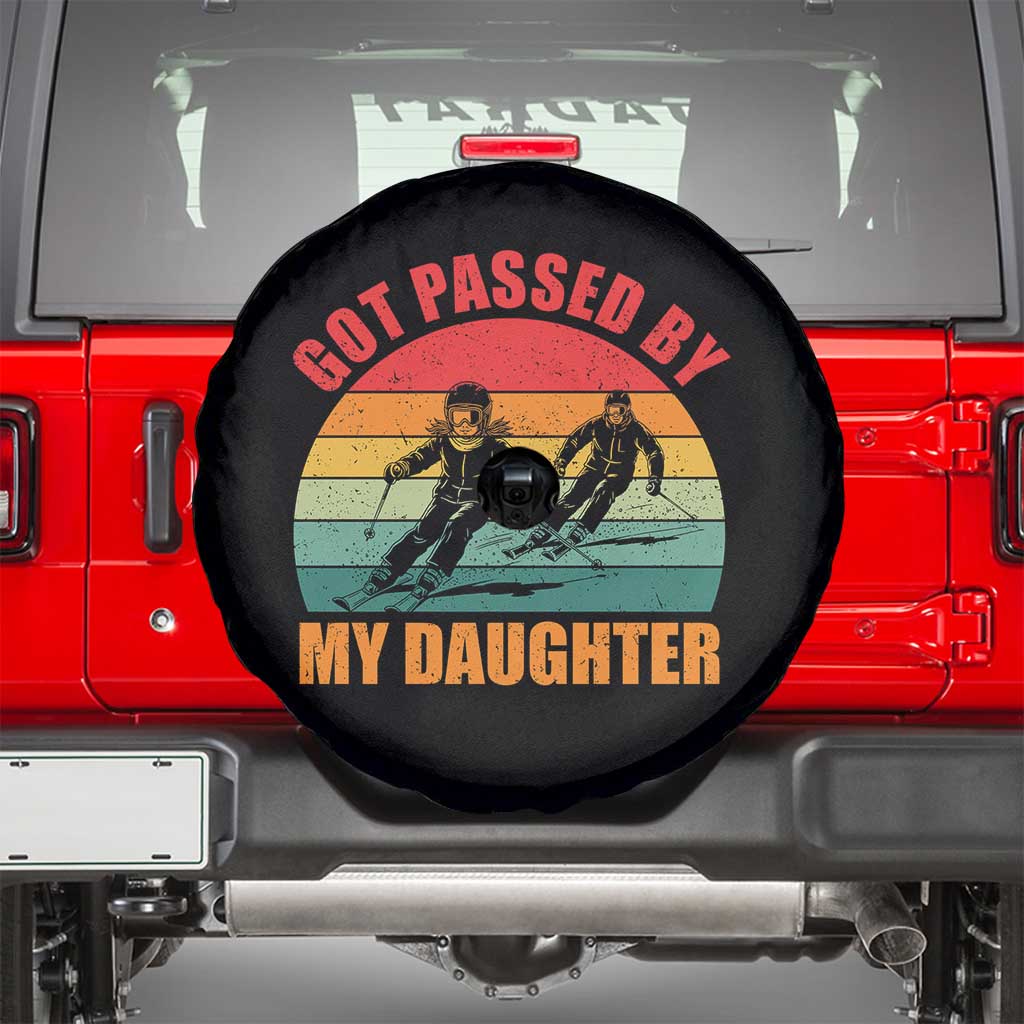 Funny Skiing Ski Dad Spare Tire Cover Got Passed By My Daughter Retro Vintage - Wonder Print Shop