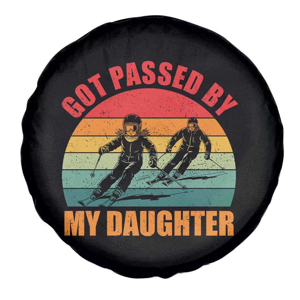 Funny Skiing Ski Dad Spare Tire Cover Got Passed By My Daughter Retro Vintage - Wonder Print Shop