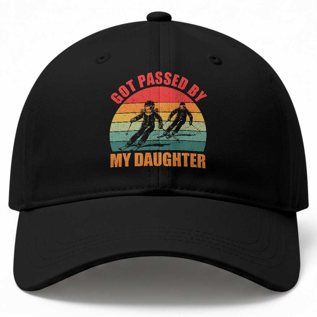 Funny Skiing Ski Dad Baseball Cap Got Passed By My Daughter Retro Vintage