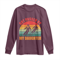 Funny Skiing Ski Dad Long Sleeve Shirt Got Passed By My Daughter Retro Vintage - Wonder Print Shop