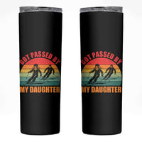 Funny Skiing Ski Dad Skinny Tumbler Got Passed By My Daughter Retro Vintage - Wonder Print Shop