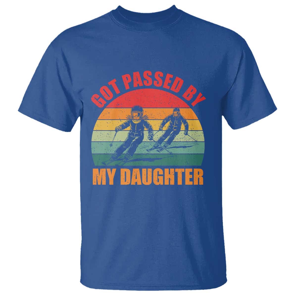 Funny Skiing Ski Dad T Shirt Got Passed By My Daughter Retro Vintage - Wonder Print Shop