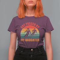 Funny Skiing Ski Dad T Shirt For Women Got Passed By My Daughter Retro Vintage - Wonder Print Shop