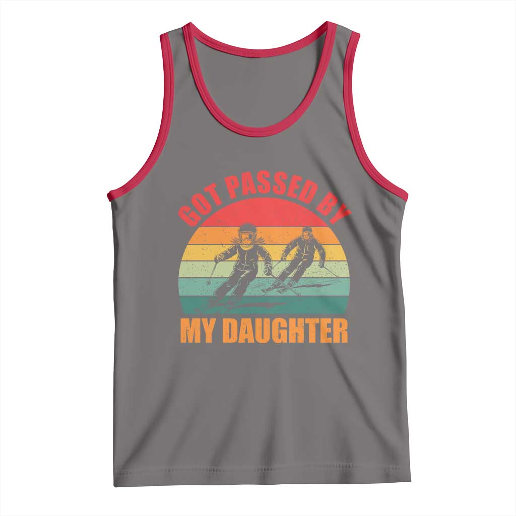 Funny Skiing Ski Dad Tank Top Got Passed By My Daughter Retro Vintage - Wonder Print Shop